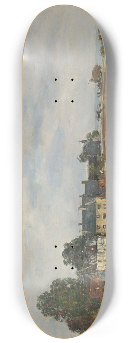 Eugne Boudin - Touques, le vieux port  mare basse 8.25 inch art skate deck