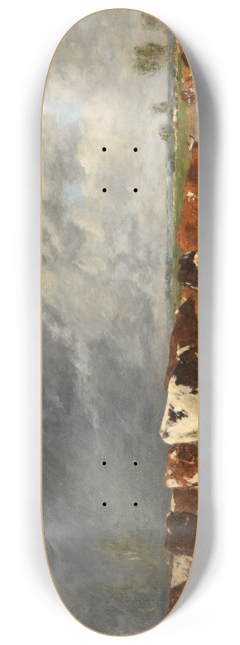 Eugne Boudin - Troupeau sabreuvant 8.25 inch art skate deck