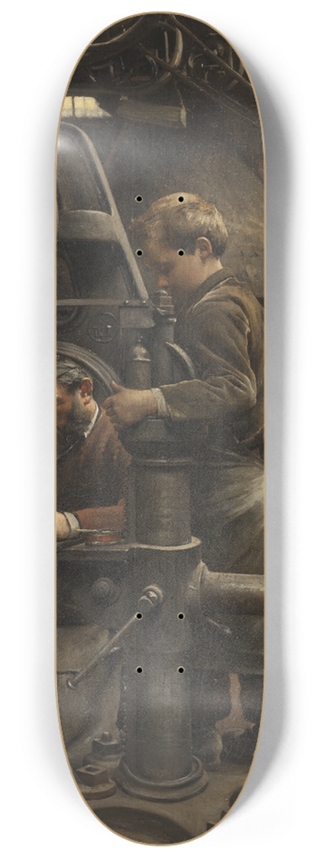 Eugne Buland - Un Patron or The lesson of the Apprentice 8.25 inch art skate deck