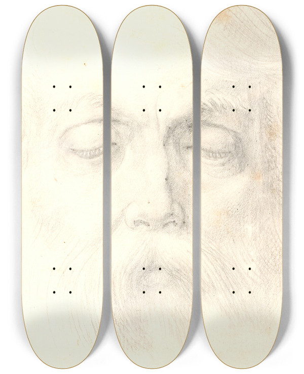 Triptych art skateboard deck of Christian Gottlieb Kratzensteinstub Studiehoved Af Ossian by Christian Gottlieb Kratzenstein Stub 2 (1783-1816)