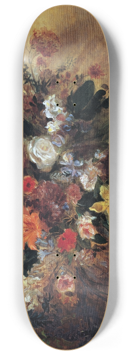 Eugne Delacroix - Blumenstillleben 8.25 inch art skate deck