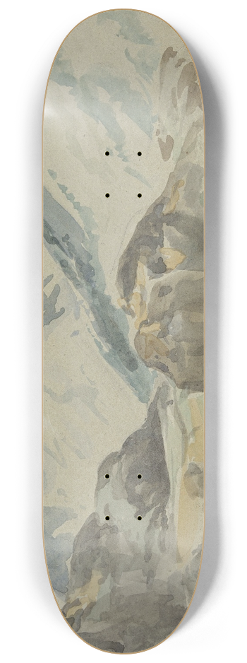 Eugne Delacroix - Mountain Landscape 8.25 inch art skate deck