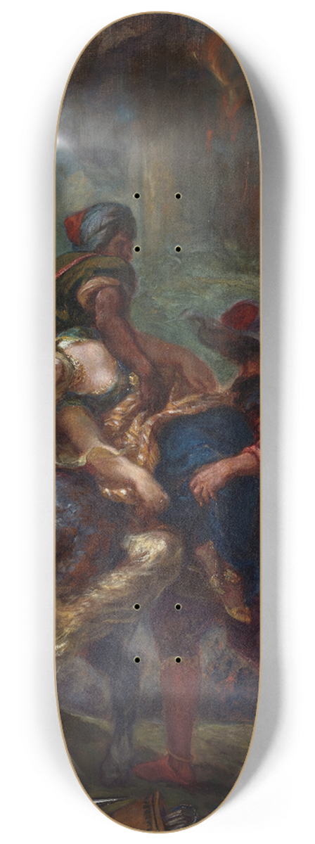 Eugne Delacroix - The Abduction of Rebecca 8.25 inch art skate deck