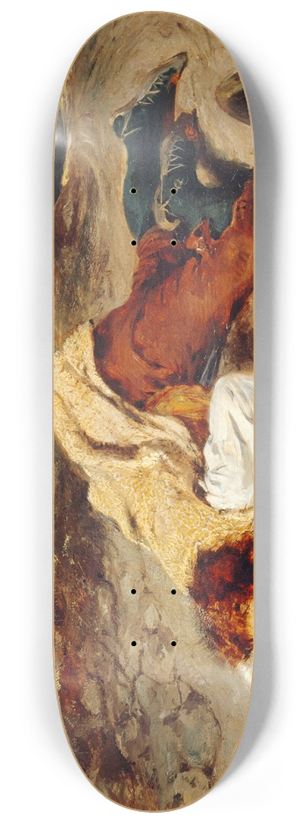 Eugne Delacroix - Wounded Brigand (Roman Shepherd) 8.25 inch art skate deck