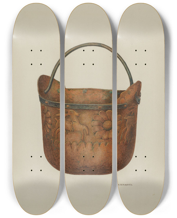 Triptych art skateboard deck of William Kieckhofel Bucket_2 by William Kieckhofel (20-)