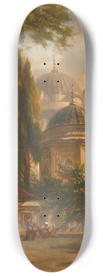 Eugne Flandin - The Hagia Sophia, Constantinople 8.25 inch art skate deck