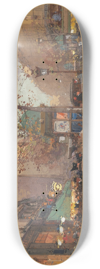 Eugne Galien-Laloue - La Porte St Denis 8.25 inch art skate deck