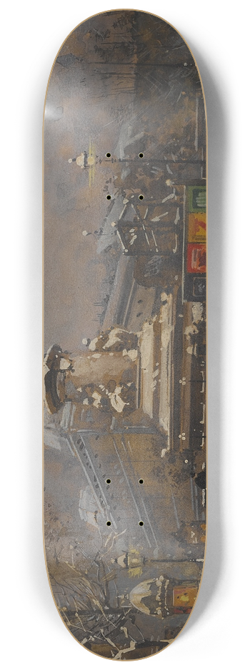 Eugne Galien-Laloue - Place de la Rpublique 8.25 inch art skate deck