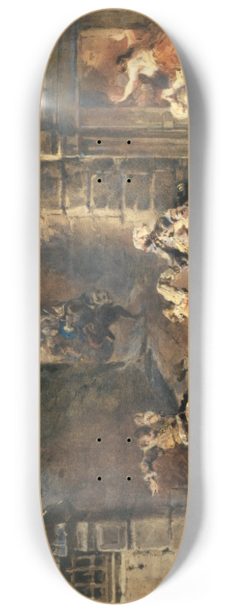 Eugne Isabey - La rixe 8.25 inch art skate deck