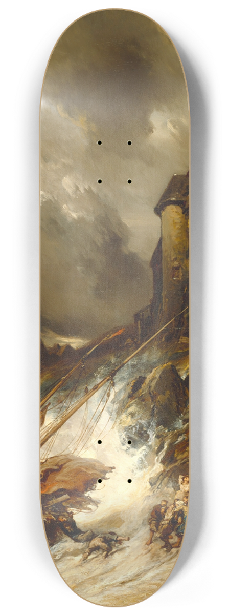 Eugne Isabey - The Wreck 8.25 inch art skate deck