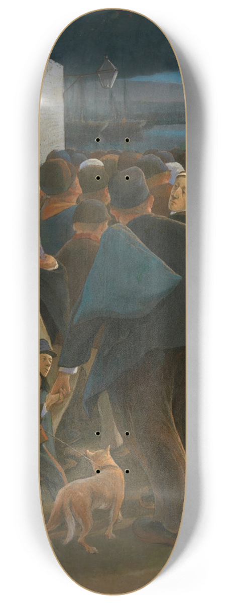 Eugne Laermans - To the Harbour 8.25 inch art skate deck