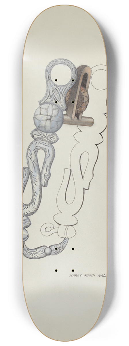 Eva Fox and Harry Mann Waddell - Spanish Bit 8.25 inch art skate deck