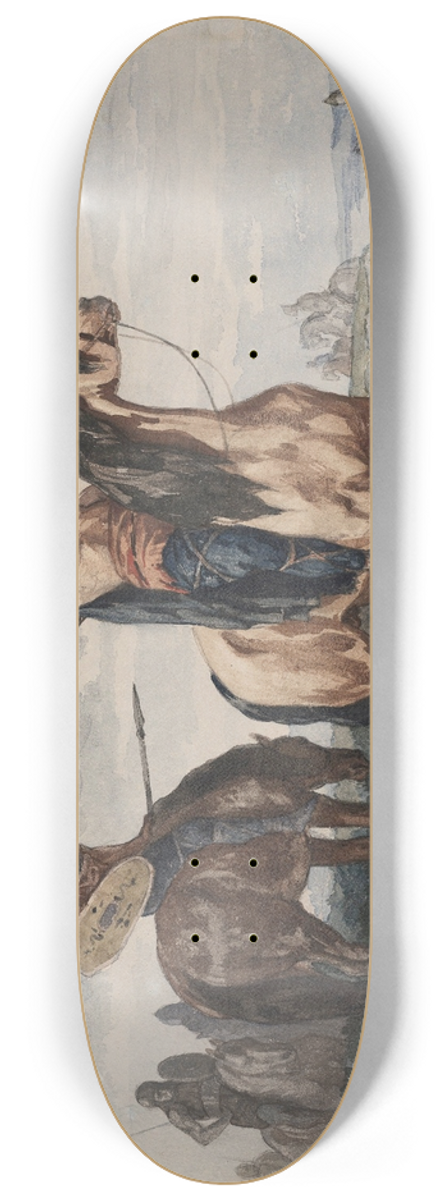 Evariste-Vital Luminais - The Merovingians 8.25 inch art skate deck