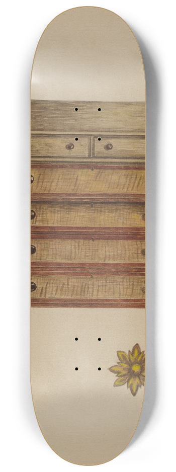 Eva Wilson - Chest-Mahogany, Pine & Maple 8.25 inch art skate deck