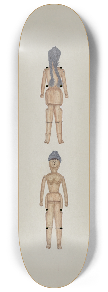 Evelyn Bailey - Wooden Doll 8.25 inch art skate deck