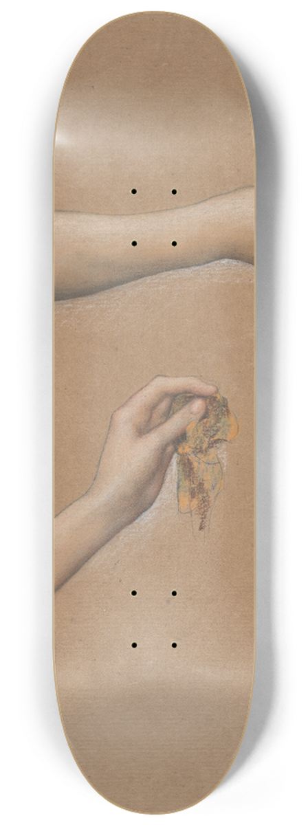 Evelyn De Morgan - Study of Arms for The Cadence of Autumn 8.25 inch art skate deck