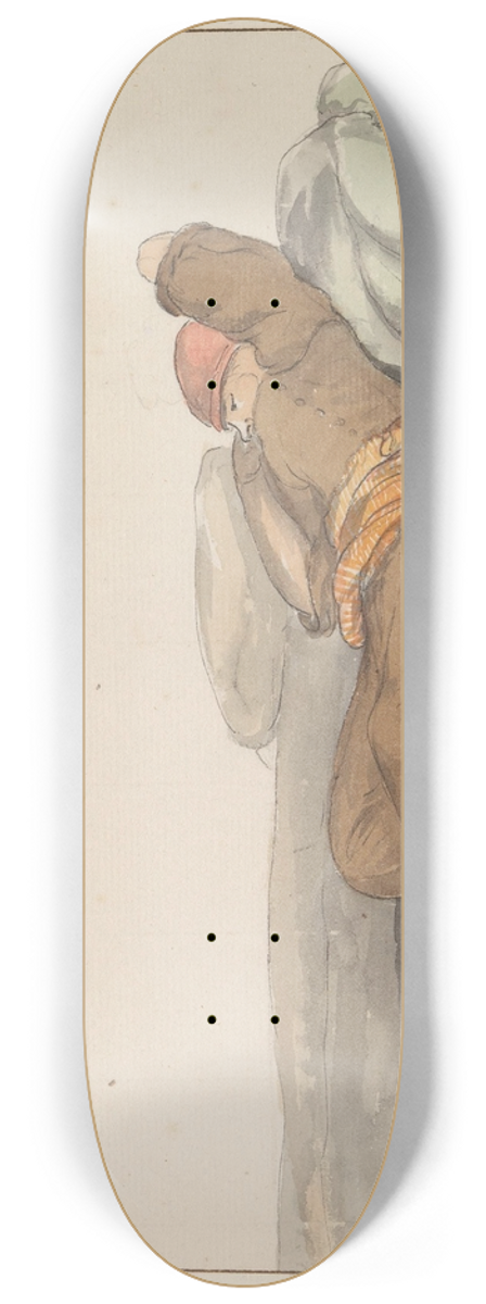 Abraham-Louis-Rodolphe Ducros - Klederdrachten van eiland Gozo. 8.25 inch art skate deck