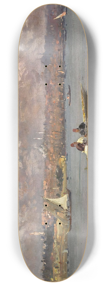 Fausto Zonaro - Constantinople From The Bosphorus 8.25 inch art skate deck