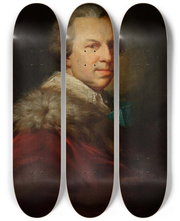 Triptych art skateboard deck of Johann Baptist Von Lampi The Elder Portrait Of Stanisaw Szczsny Potocki 17521805 by Johann Baptist Von Lampi The Elder (1751-1830)