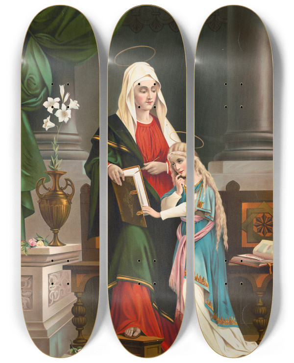 Triptych art skateboard deck of Gray Litho Co St Ann by Gray Litho Co (19-20-)