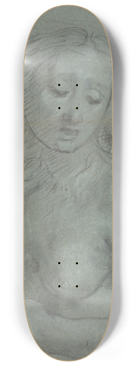 Federico Barocci - Half-Length of Mary Magdalene (verso) 8.25 inch art skate deck