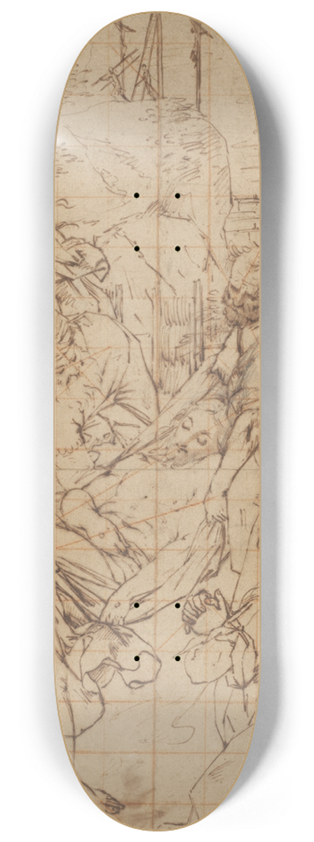 Federico Barocci - The Entombment of Christ 8.25 inch art skate deck