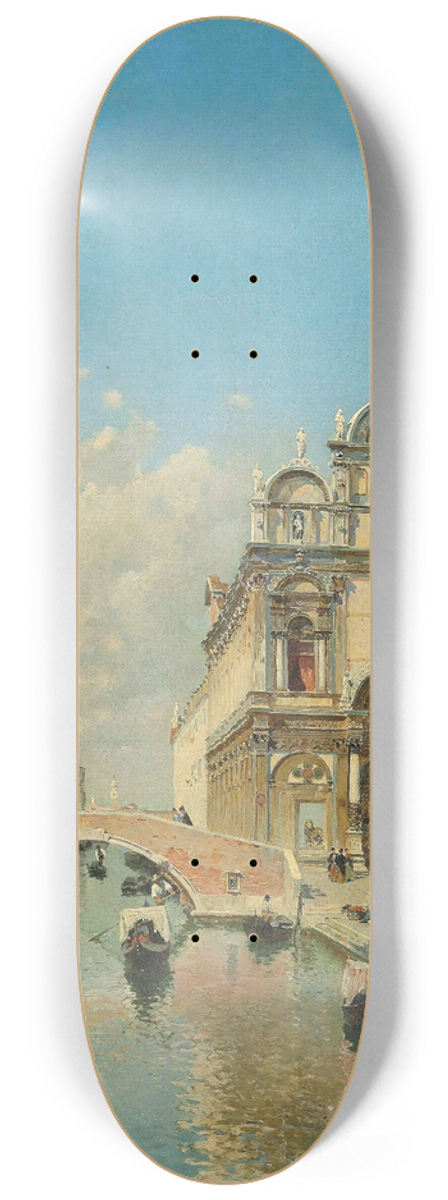 Federico del Campo - The Ospedale Civile in the Scuola Grande di San Marco and the Basilica of SS. Giovanni e Paolo (San Zanipolo), Venice 8.25 inch art skate deck