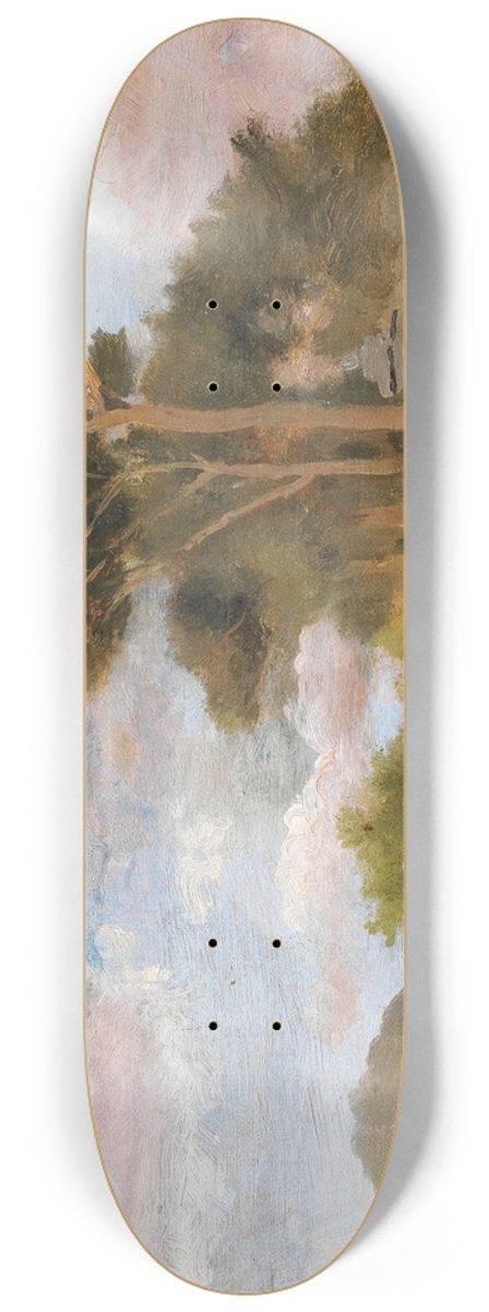 Federico Rossano - Naples, A View of Vesuvius from Portici 8.25 inch art skate deck