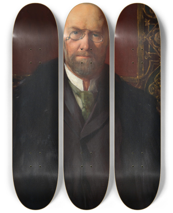 Triptych art skateboard deck of Jeanjosephbenjamin Constant John Brooks Henderson by Jean-Joseph-Benjamin Constant (1845-1902)