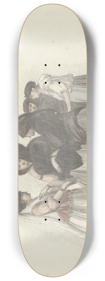 Abraham-Louis-Rodolphe Ducros - Klederdrachten van het eiland Ghozo 8.25 inch art skate deck