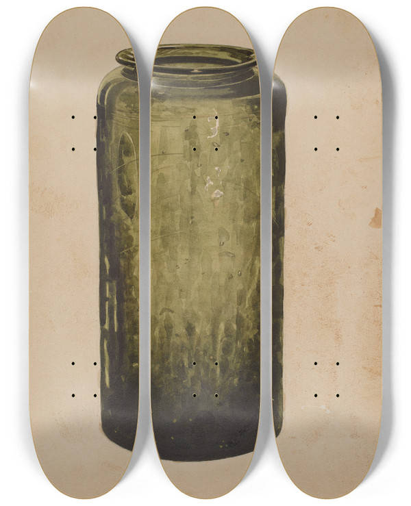 Triptych art skateboard deck of John Dana Jar_3 by John Dana (1935)