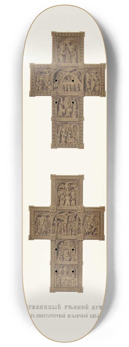 Fedor Grigoryevich Solntsev - Dereviannyi reznoi krest 8.25 inch art skate deck