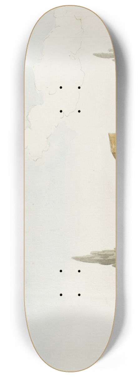 Abraham-Louis-Rodolphe Ducros - Landhuis aan voet van Monte Pellegrino 8.25 inch art skate deck