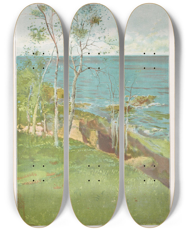 Triptych art skateboard deck of Miguel Segui Publisher Album Salon Pl07 by Miguel Segui (Publisher) (19-)