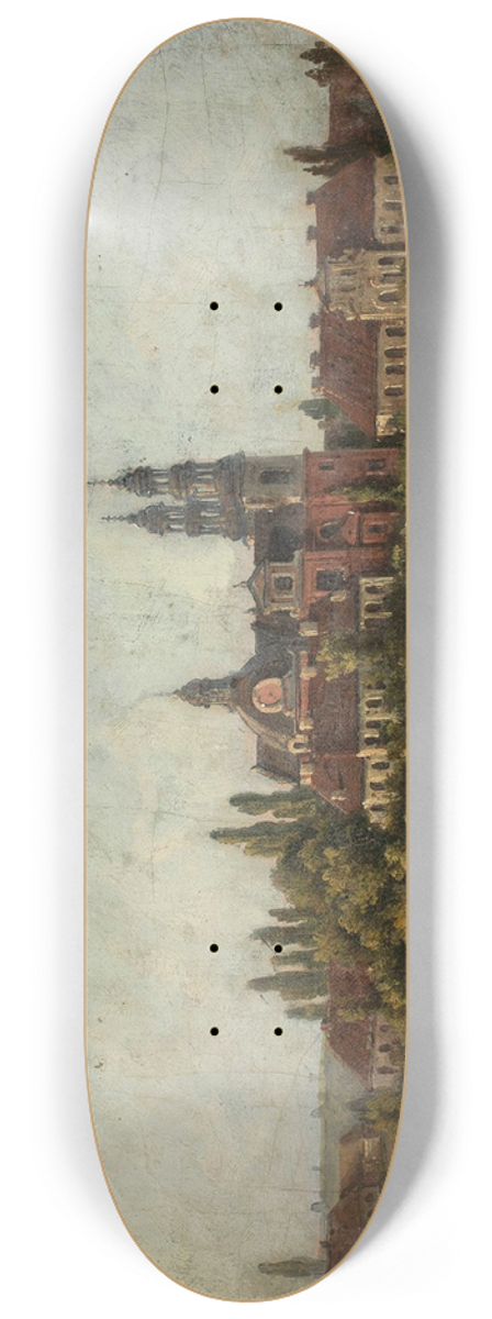 Feliks Brzozowski - Church and monastery in Ld 8.25 inch art skate deck