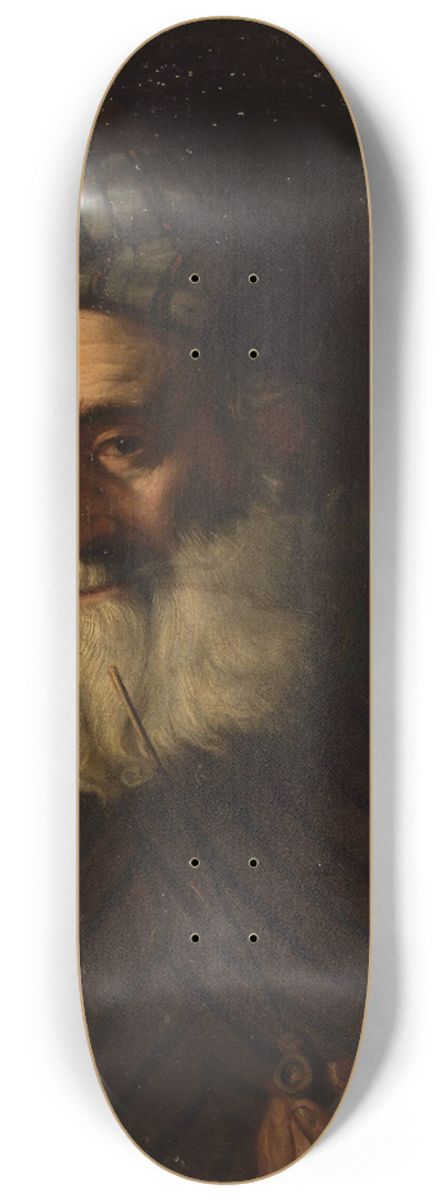 Feliks Pczarski - Study of a man smoking a pipe 8.25 inch art skate deck