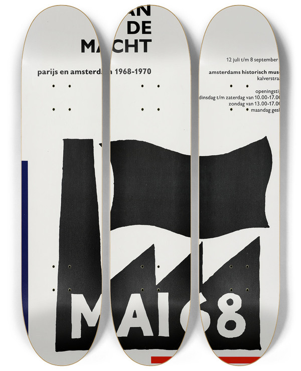 Triptych art skateboard deck of Thijs Van Delden De Verbeelding Aan De Macht by Thijs Van Delden (20-)