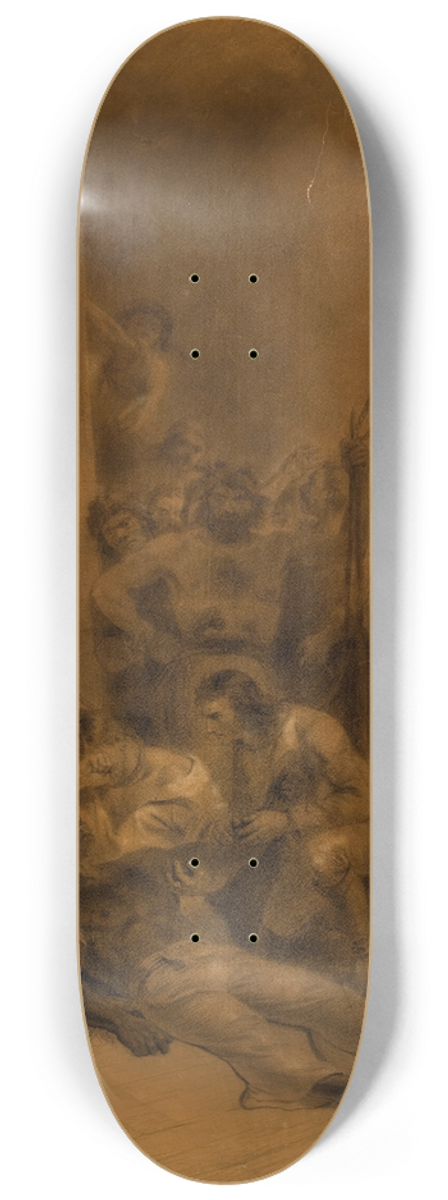 Felix Octavius Carr Darley - The Death of Scipio, The Red Rover by James Fenimore Cooper 8.25 inch art skate deck