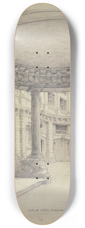 Ferdinand Boberg - Cour de lhtel de Beauvais 8.25 inch art skate deck