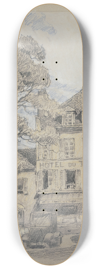 Ferdinand Boberg - La place du Tertre,  Montmartre 8.25 inch art skate deck