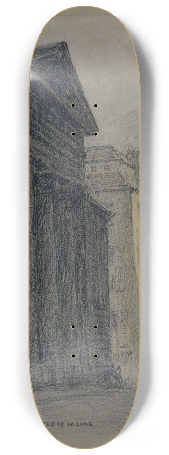 Ferdinand Boberg - La rue de la Lune 8.25 inch art skate deck