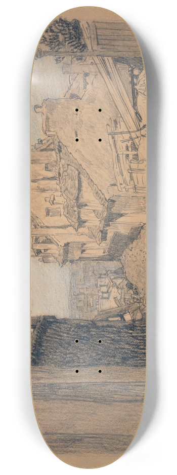 Ferdinand Boberg - La rue du Mont-Cenis. 8.25 inch art skate deck