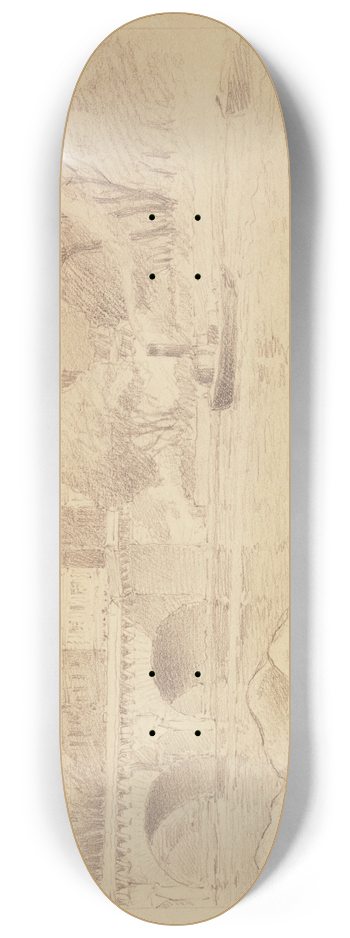 Ferdinand Boberg - La Seine et le Pont Neuf 8.25 inch art skate deck
