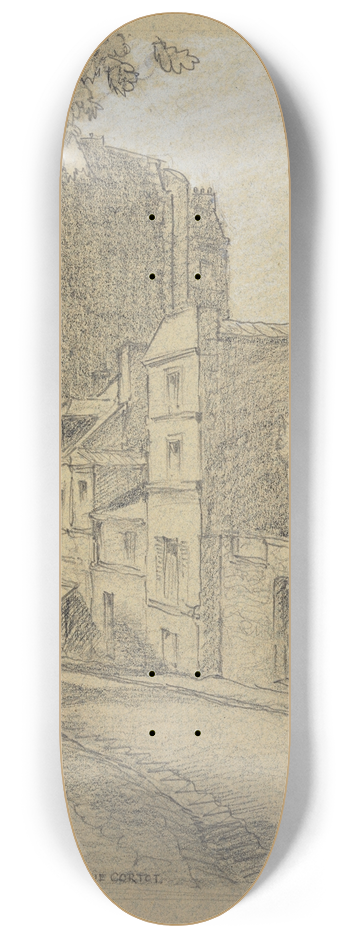 Ferdinand Boberg - Rue Cortot,  Montmartre 8.25 inch art skate deck