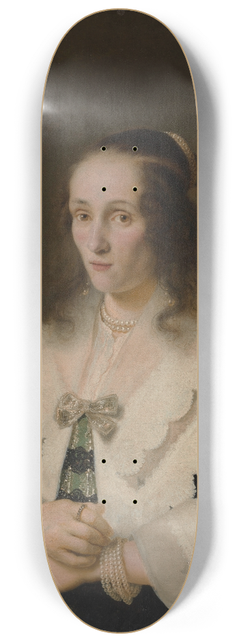 Ferdinand Bol - Portrait of a Woman 8.25 inch art skate deck