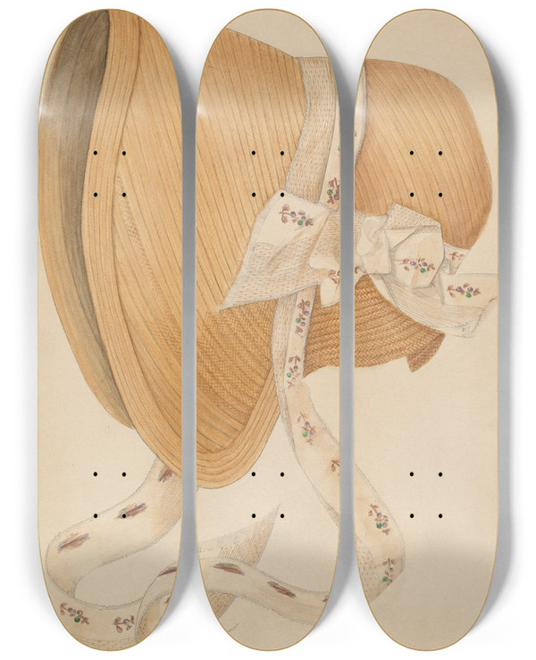 Triptych art skateboard deck of Dorothy Gernon Bonnet_4 by Dorothy Gernon