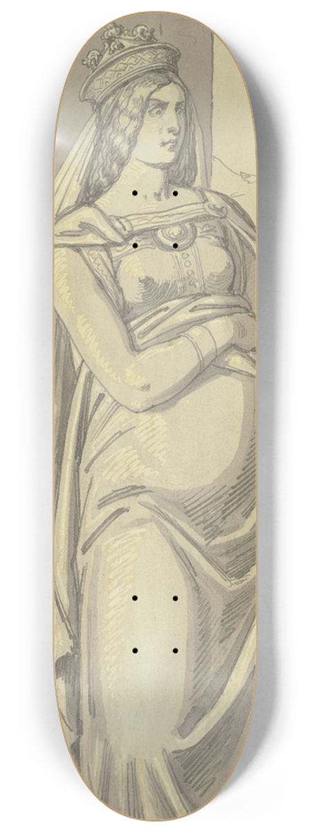 Ferdinand Fellner - Eine Knigin aus den Nibelungen 8.25 inch art skate deck