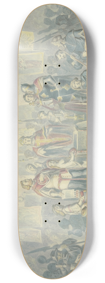 Ferdinand Fellner - Grundsteinlegung einer Kirche 8.25 inch art skate deck