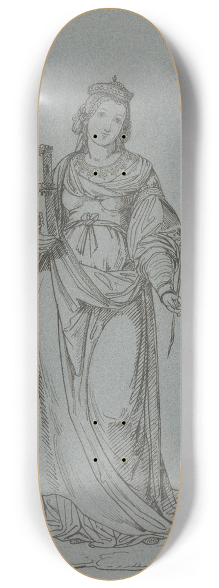 Ferdinand Fellner - Saint Barbara 8.25 inch art skate deck