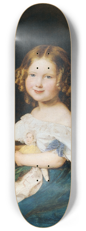 Ferdinand Georg Waldmller - Emilie Werner, the daughter of the married couple Johann and Magdalena Werner 8.25 inch art skate deck